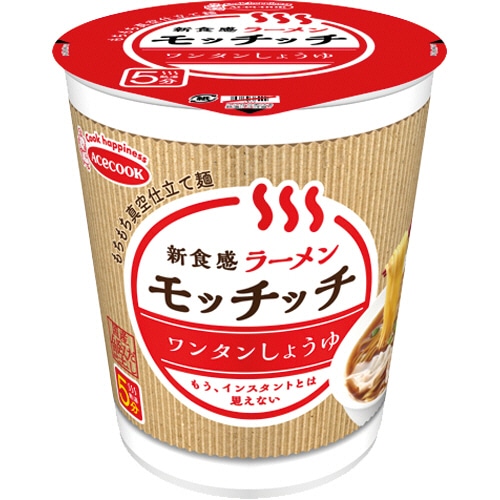 エースコック ラーメンモッチッチ ワンタンしょうゆ 69g 1ケース(12食)