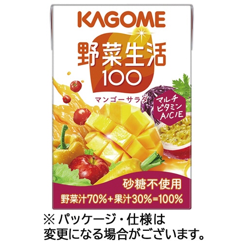 カゴメ 野菜生活100 マンゴーサラダ 100mL 紙パック 1ケース(30本)