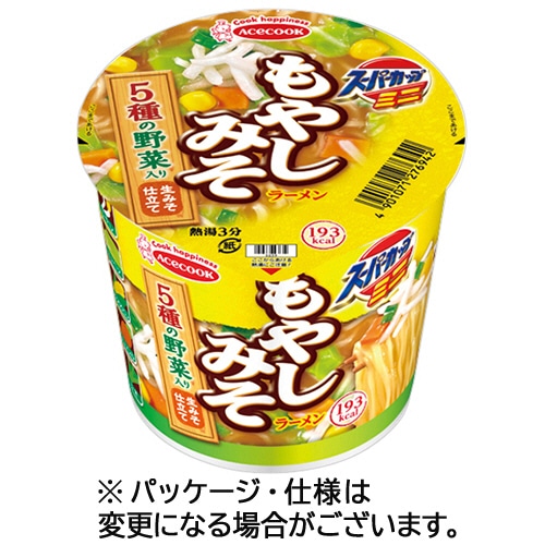 エースコック スーパーカップミニ もやしみそラーメン 51g 1ケース(12食)