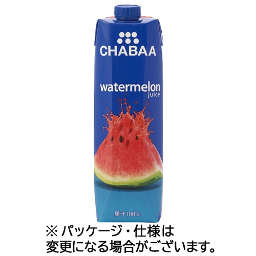 ハルナプロデュース CHABAA 100%ジュース ウォーターメロン 1L 紙パック 1ケース(12本)