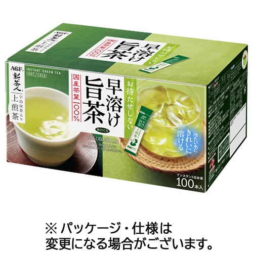 味の素ＡＧＦ　新茶人　早溶け旨茶　宇治抹茶入り上煎茶スティック　１セット（１０００本：１００本×１０箱）