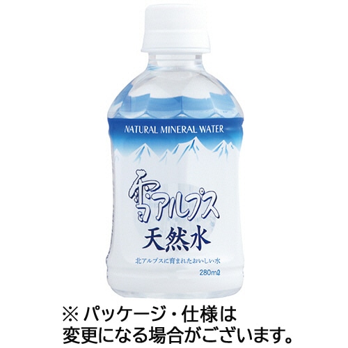 日本ミネラルウォーター 雪アルプス天然水 280ml ペットボトル 1ケース(24本)