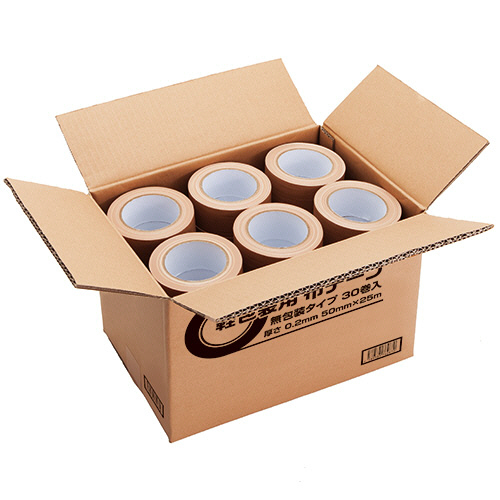 ＴＡＮＯＳＥＥ　軽包装用布テープ　無包装タイプ　０．２ｍｍ厚　５０ｍｍ×２５ｍ　１セット（９０巻：３０巻×３箱）