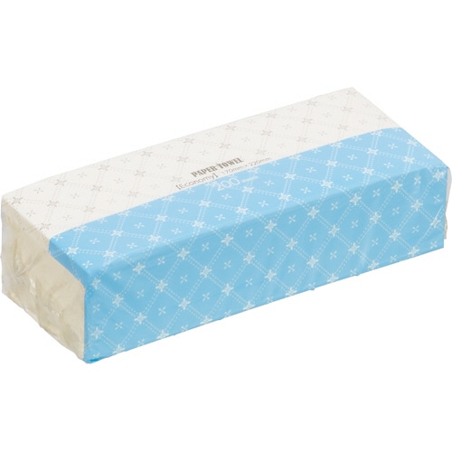 クラフトマン ペーパータオル エコノミーサイズ バージンパルプ100% 200枚/パック 1セット(25パック)