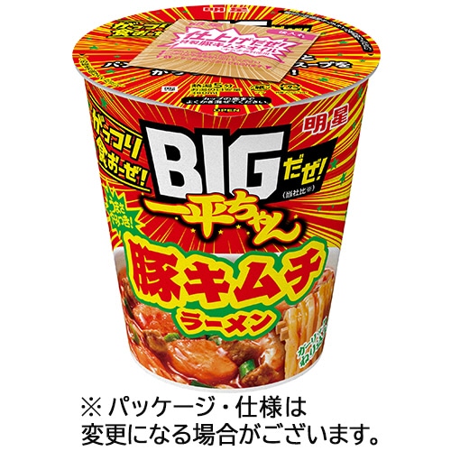 明星食品 BIGだぜ!一平ちゃん 豚キムチラーメン 92g 1ケース(12食)