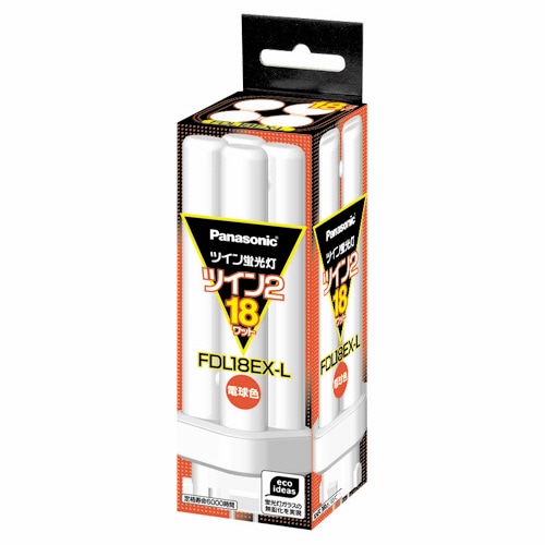 パナソニック ツイン蛍光灯 ツイン2 18W形 電球色 FDL18EX-L 1セット(10個)