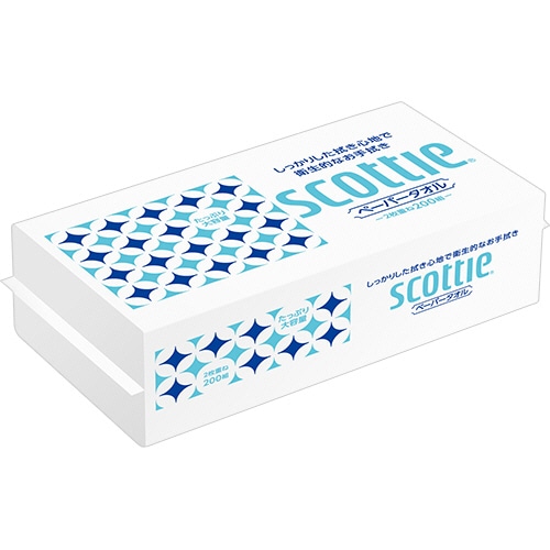 日本製紙クレシア スコッティ ペーパータオル 200組/パック 1セット(30パック)