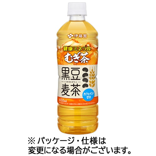 伊藤園　健康ミネラルむぎ茶　黒豆麦茶　６５０ｍＬ　ペットボトル　１ケース（２４本）
