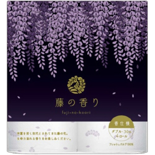 四国特紙 トイレットペーパー 藤の香り ダブル 芯あり 30m 1セット(48ロール:4ロール×12パック)