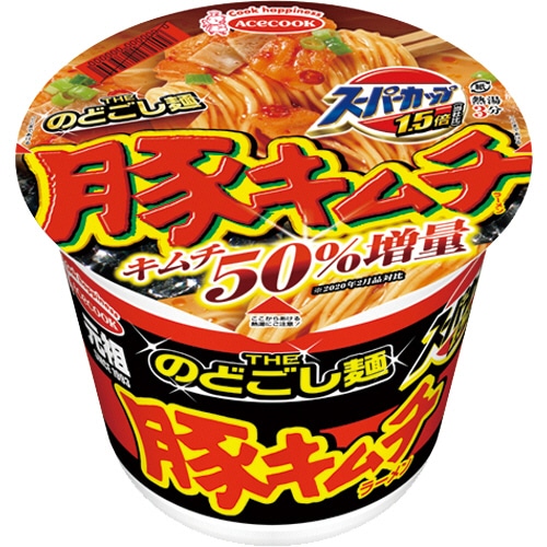 エースコック スーパーカップ1.5倍 豚キムチラーメン 107g 1ケース(12食)