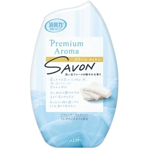 エステー お部屋の消臭力 Premium Aroma SAVON クリーンコットン 400mL 1セット(3個)