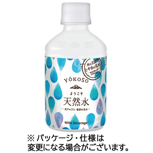 Nビバレッジ ようこそ(YOKOSO) 天然水 280mL ペットボトル 1セット(48本:24本×2ケース)