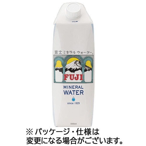 富士ミネラルウォーター 1L 紙パック 1セット(24本:12本×2ケース)