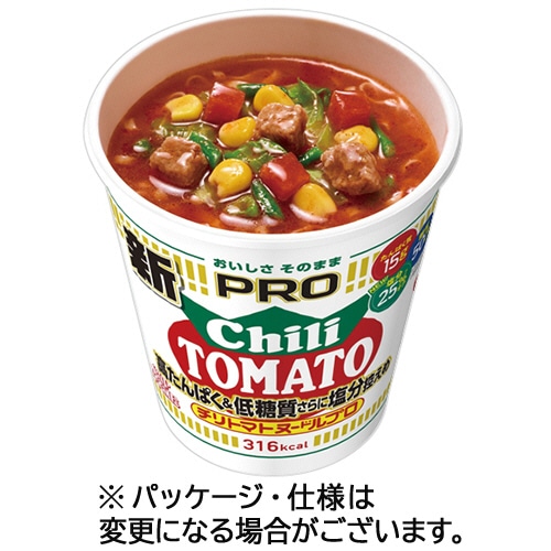 日清食品 カップヌードルPRO 高たんぱく&低糖質さらに塩分控えめ チリトマトヌードル 80g 1ケース(12食)