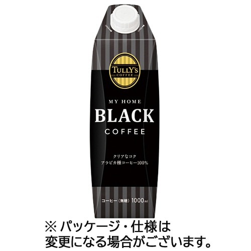 伊藤園 タリーズコーヒー マイホーム ブラックコーヒー 1L 紙パック(口栓付) 1ケース(6本)