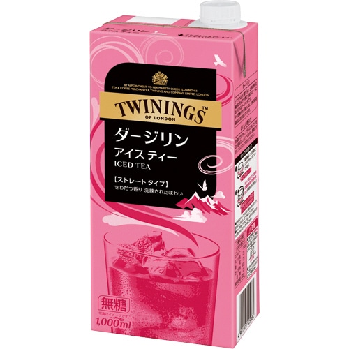 片岡物産 トワイニング リキッド ダージリン アイスティー 無糖 1L 紙パック(口栓付) 1ケース(6本)