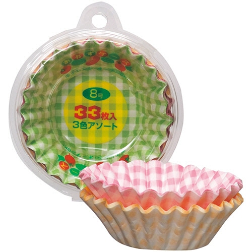 アートナップ おかずケース 8号 (3色アソート) CK-07 1セット(330枚:33枚×10パック)