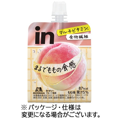 森永製菓 inゼリー フルーツ食感 もも 150g 1ケース(36パック)