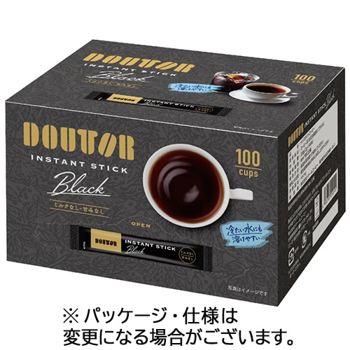 ドトールコーヒー インスタントスティックブラック 1セット(200本:100本×2箱)