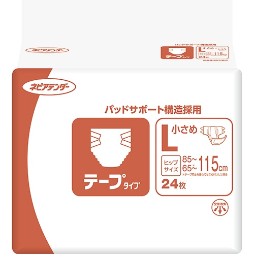 王子ネピア ネピアテンダー テープタイプ 小さめL 1セット(72枚:24枚×3パック)