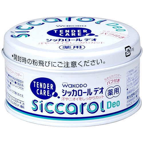 アサヒグループ食品　テンダーケア　シッカロールデオ（パフ付）　１４０ｇ／個　１セット（５個）