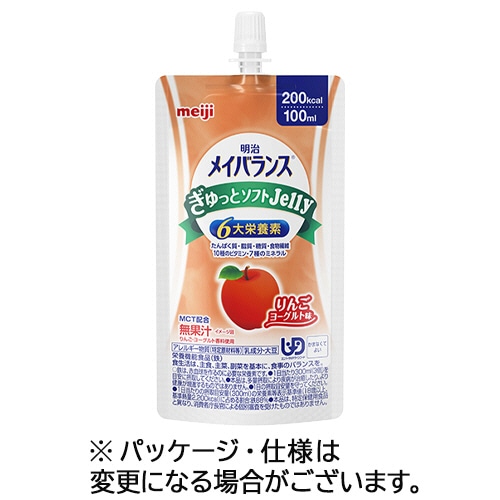 明治　メイバランスぎゅっとソフトＪｅｌｌｙ（ゼリー）　りんごヨーグルト味　１００ｍＬ　１セット（３６個）