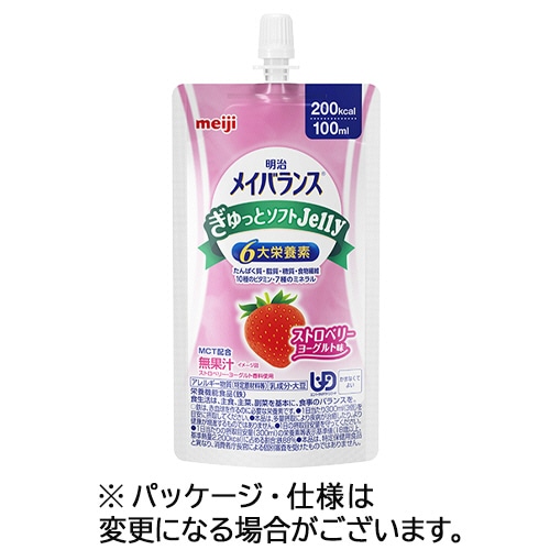 明治　メイバランスぎゅっとソフトＪｅｌｌｙ（ゼリー）　ストロベリーヨーグルト味　１００ｍＬ　１セット（３６個）