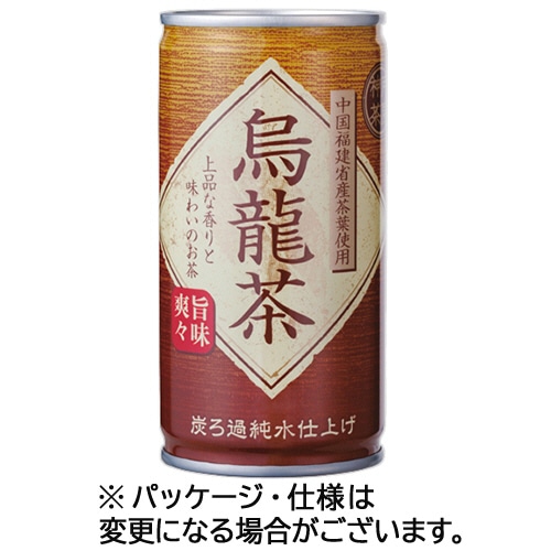 富永貿易　神戸茶房　烏龍茶　１８５ｇ　缶　１セット（９０本：３０本×３ケース）