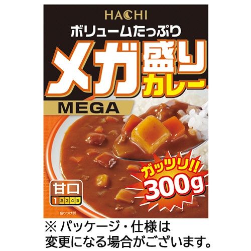 ハチ食品　メガ盛りカレー　甘口　３００ｇ　１セット（１０食）