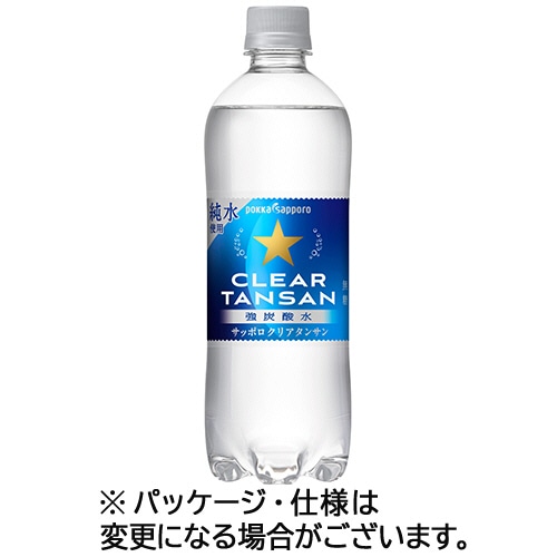 ポッカサッポロ サッポロクリアタンサン 600mL ペットボトル 1ケース(24本)