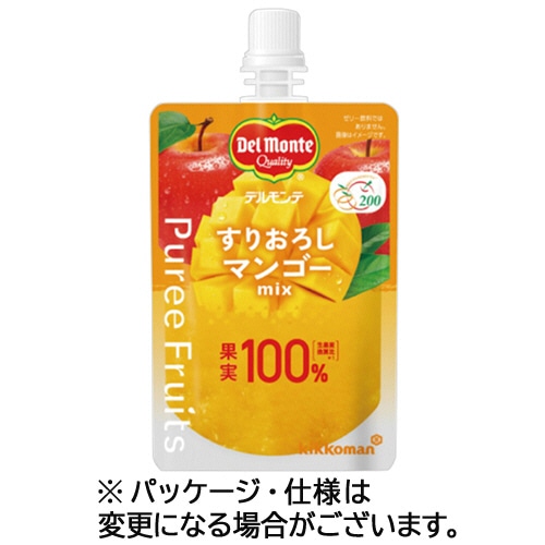 キッコーマン　デルモンテ　ピュレフルーツ　すりおろしマンゴーミックス　１１０ｇ　パウチ　１セット（６パック）