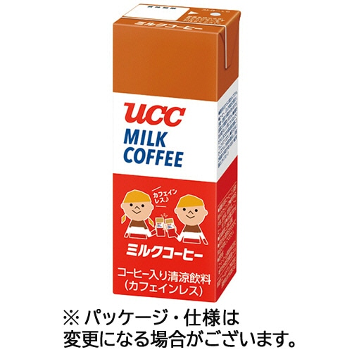 UCC ミルクコーヒー カフェインレス 200mL 紙パック 1セット(48本:24本×2ケース)