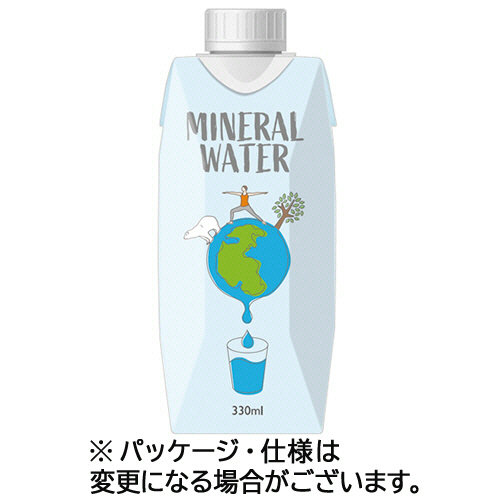 サクラ食品工業　サクラ　ミネラルウォーター　３３０ｍＬ　紙パック（口栓付）　１セット（７２本：１８本×４ケース）