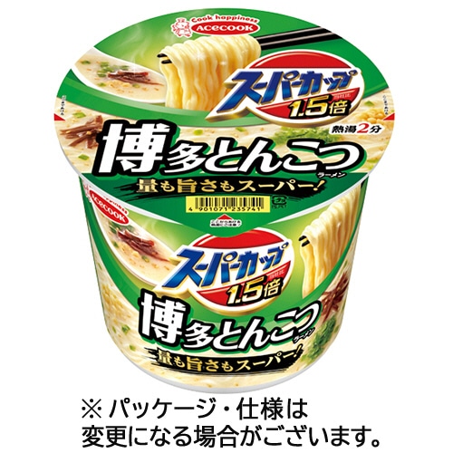 エースコック スーパーカップ1.5倍 とんこつラーメン 111g 1ケース(12食)
