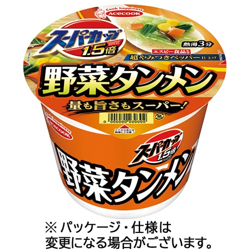 エースコック スーパーカップ1.5倍 野菜タンメン 107g 1ケース(12食)