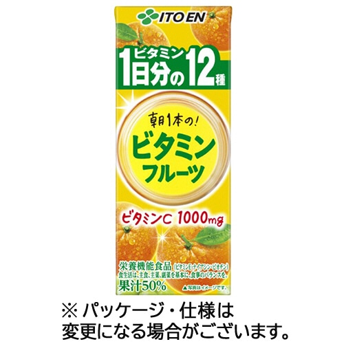 伊藤園 朝1本のビタミンフルーツ 1日分のビタミン12種 200ml 紙パック 1ケース(24本)