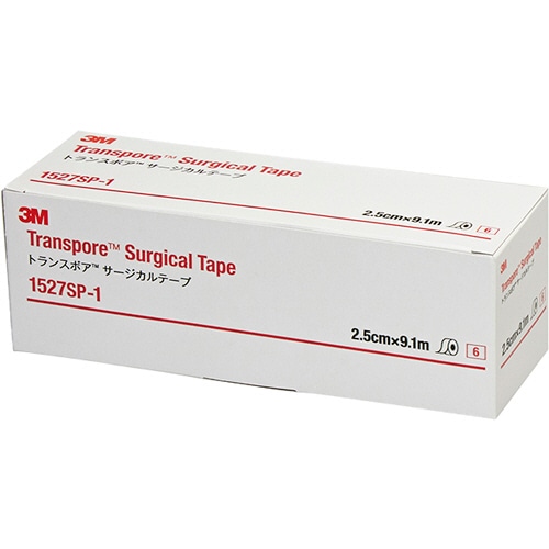 3M トランスポア サージカルテープ スモールパック 25mm×9.1m 1527SP-1 1セット(18巻:6巻×3箱)