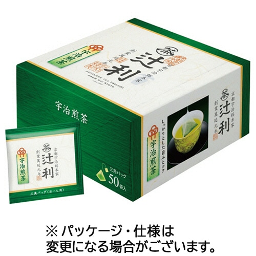 片岡物産 辻利 三角バッグ 宇治煎茶 1セット(150バッグ:50バッグ×3箱)