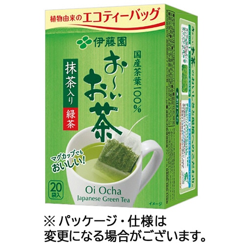 伊藤園 おーいお茶 抹茶入り緑茶 エコティーバッグ 1セット(60バッグ:20バッグ×3箱)