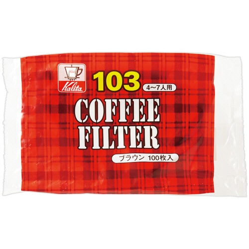 カリタ NK103濾紙 ブラウン (4-7人用) 15083 1セット(300枚:100枚×3パック)