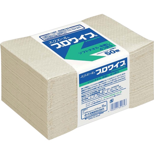 大王製紙 エリエール プロワイプ ソフトタオル 未晒 帯どめ50 1セット(1200枚:50枚×24パック)