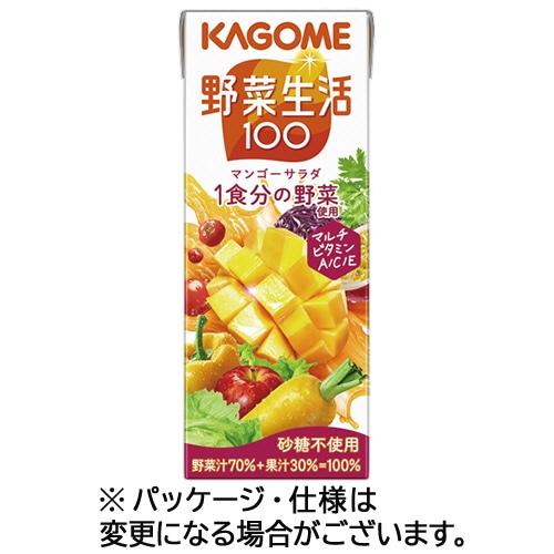 カゴメ 野菜生活100 マンゴーサラダ 200mL 紙パック 1ケース(24本)