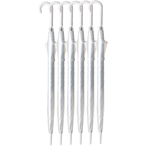 アイ・フィット 透明ビニール傘 60cm 手開き 8本骨 1セット(6本)