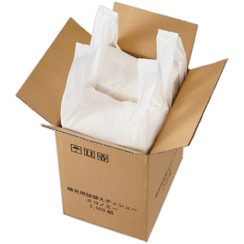 スバル紙販売　補充用詰替えティシュー　エコノミーサイズ　（１０００組×２袋）／箱　１セット（８箱）