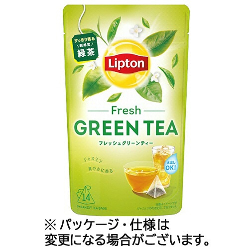 リプトン　グリーンティー　フレッシュ　ティーバッグ　１セット（４２バッグ：１４バッグ×３パック）
