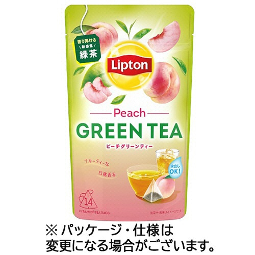リプトン　グリーンティ－　ピーチ　ティーバッグ　１セット（４２バッグ：１４バッグ×３パック）