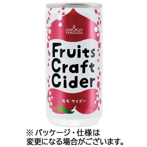 山形食品　フルーツクラフトサイダー　モモサイダー　２００ｍＬ　缶　１セット（６０本：３０本×２ケース）