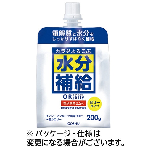 五洲薬品　カラダよろこぶ水分補給ＯＲゼリー　２００ｇ　パウチ　１セット（４０パック：２０パック×２ケース）