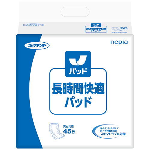 王子ネピア　ネピアテンダー　長時間快適パッド　１セット（１８０枚：４５枚×４パック）
