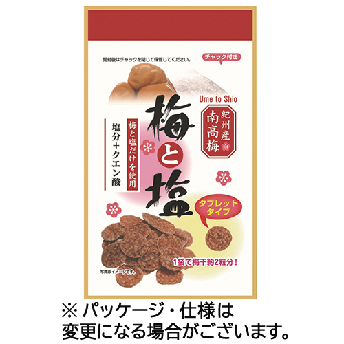 マルヤマ食品　紀州南高梅タブレット菓子「梅と塩」　７ｇ／パック　１セット（１０パック）